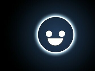 Smiley Face Icons Simplistic Black Background Symbols