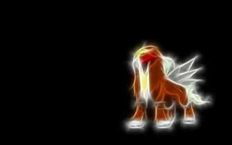 Black Entei Anime Pokemon HD Desktop Wallpaper