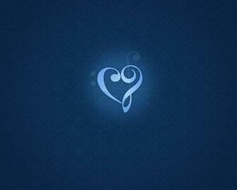 Full HD Wallpaper Music Love Hearts Blue