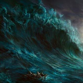 Tsunami iPad Background Best Wallpaper
