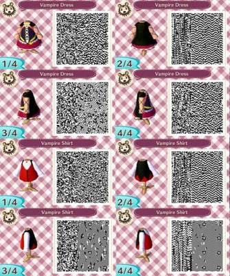 Acnl Vampire Outfit Qr Codes By Codez