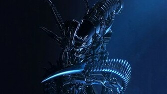Blue Alien Wallpaper HD Background Desktop