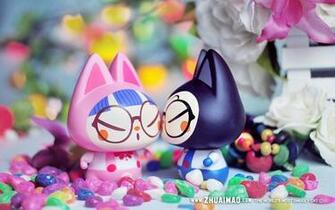 Cartoon Cat Dragged Photography Wallpaper Design