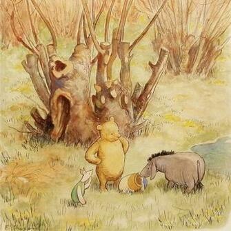 Eeyore Is Happy Print Vintage Classic Winnie The Pooh Nursery