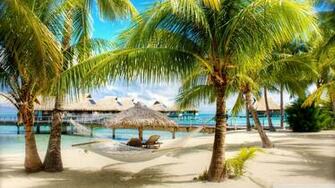 Tropical Beach Resort Wallpaper