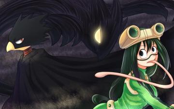 Wallpaper Tsuyu Asui Fumikage Tokoyami Boku No Hero