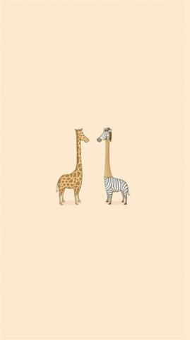 Cute Giraffe Yellow Animal Minimal iPhone Wallpaper