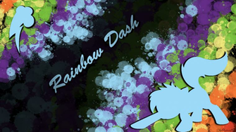 Colorful Stains Wallpaper Rainbow Dash Full HD By