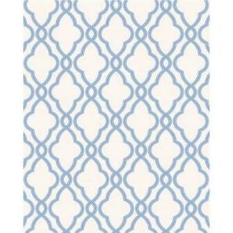 Waverly Blue Trellis Lattice On White Wallpaper Wa7706 All Walls