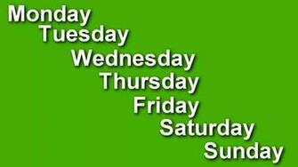 Days Of The Week Pictures Image Photos
