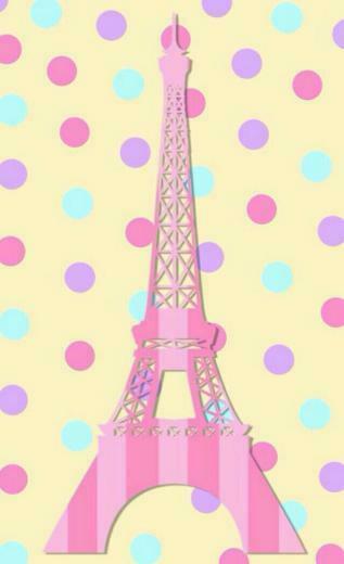 Blue Colors Cute Paris Pink Purple Wallpaper