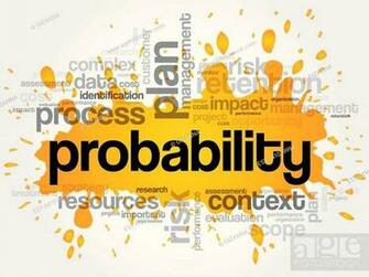 Probability Word Cloud Collage Business Concept Background Stock