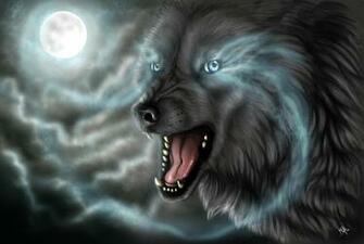 Full Moon Wolf Computer Wallpaper Desktop Background