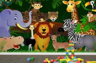 Jungle Animals Wallpaper Wall Mural Muralswallpaper Co Uk