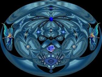Blue Fairys Garden Wallpaper
