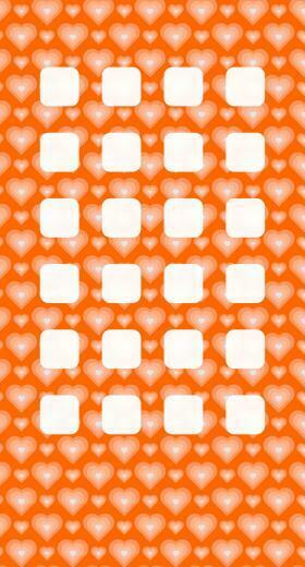 Heart Pattern For Girls Orange Shelf Wallpaper Sc iPhone7plus