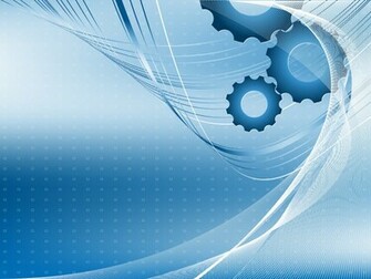 Blue Technology Background With Gear Elements By Bazaardesigns