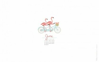 June Calendars And Wallpaper Red Stamp
