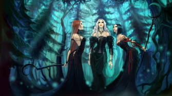 Witches In The Forest Wallpaper