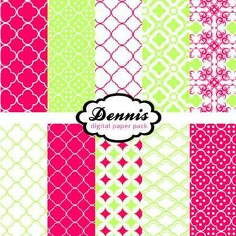 Green Quatrefoil Wallpaper Pink And