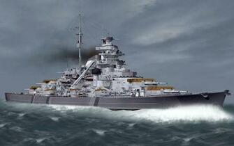 German Battleship Bismarck Full HD Wallpaper And