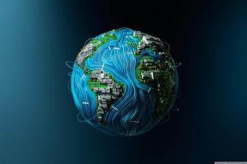 High Tech Earth Ultra HD Desktop Background