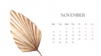 November Calendar Printable