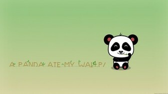 Funny Cute Panda Eat Bamboo Wallpaper HD Background