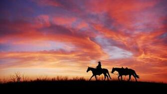 Sunset Horses Wallpaper Stream