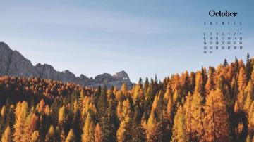 October Calendar Wallpaper Best Desktop Phone Background