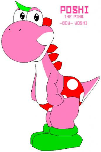 Poshi The Boy Pink Yoshi By Melissaduck