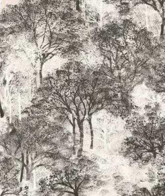 Wallpaper Modern Designer Black White And Gray Tree Silhouettes