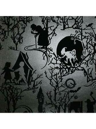 Brown Black Midnight Fairytoile Flock Wallpaper House Of Fraser