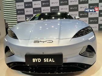 Scenic Of Byd Seal Under The Beautiful Sky Wallpaper
