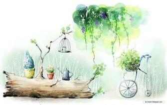Wallpaper Art Drawing Beautiful Scenery
