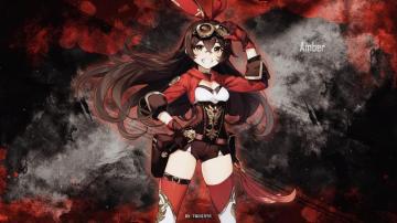 Amber Wallpaper Genshin Impact By Nathanjrrf