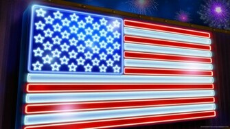 Neon Usa Flag Wallpaper