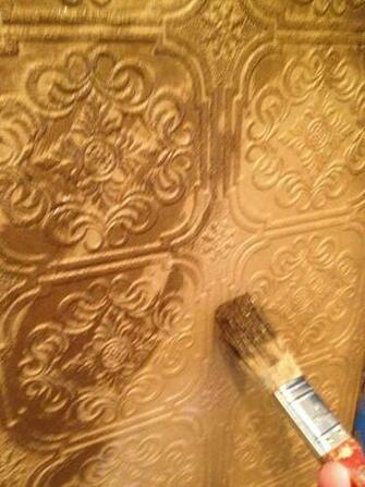 After It S Dry Take Your Metallic Paint And Lightly Brush On Top Of