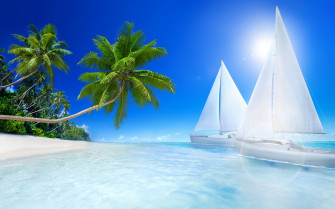 Tropical Desktop Wallpaper On Beach
