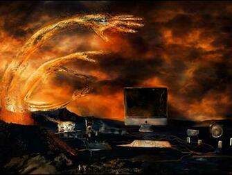 Broken Imac Apple Volcano HD Wallpaper Res