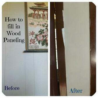 Confessions Of An Add Housewife Fill In Wood Paneling