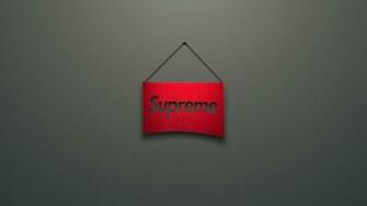 Supreme Logo Red Minimalism Wallpaper Background