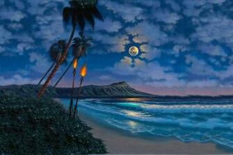 Tiki On The Beach Wallpaper