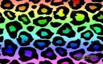 Rainbow Leopard Print Wallpaper