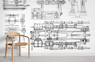 Black White Mechanical Parts Wallpaper Ever Uk
