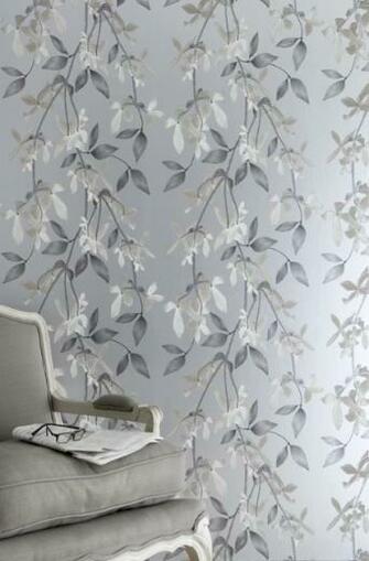 Jocelyn Warner Wallpaper Cascade Silver