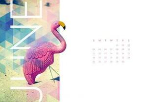 June Desktop Calendar Wallpaper Paper Leaf