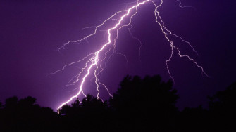 Purple Lightning Wallpaper