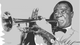 Hand Vectored Louis Armstrong Wallpaper