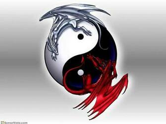 Dragon Yin Yang Wallpaper